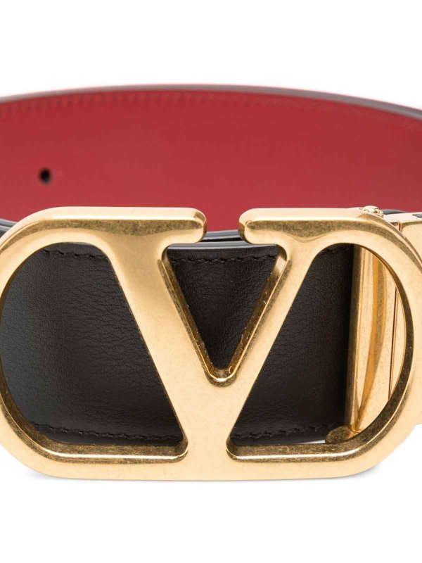 The Best Shops VALENTINO GARAVANI: belts - Vlogo Signature Leather Reversible Belt