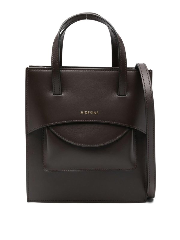 HIDESINS: clutches - Flap Leather Mini Bag