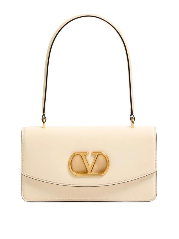 VALENTINO GARAVANI: shopper - Borsa con manico superiore in pelle Vain