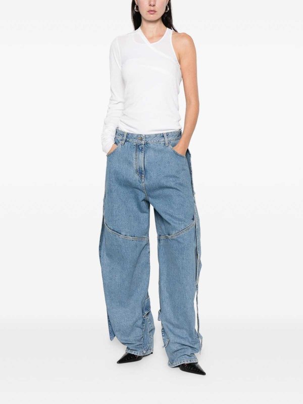 The Attico: Jeans à jambe droite online - Jean Droit - Bleu