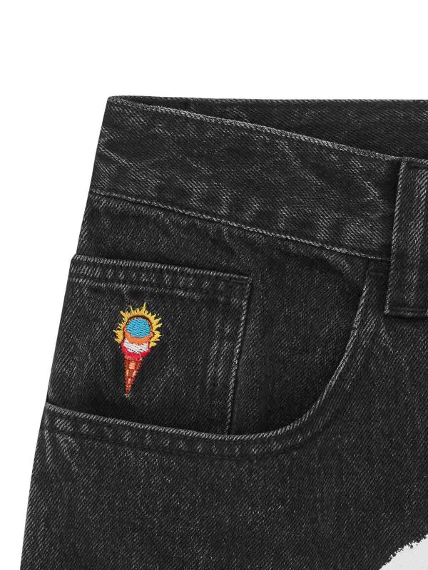 The Best Shops ICECREAM: ストレートジーンズ - ストレートジーンズ - 黒