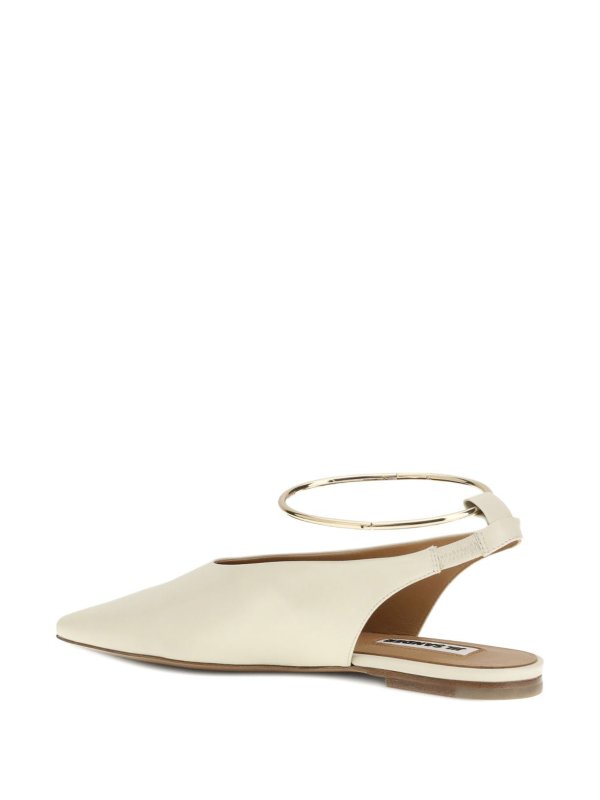 The Best Shops JIL SANDER: flat shoes - Leather Slingback Ballets