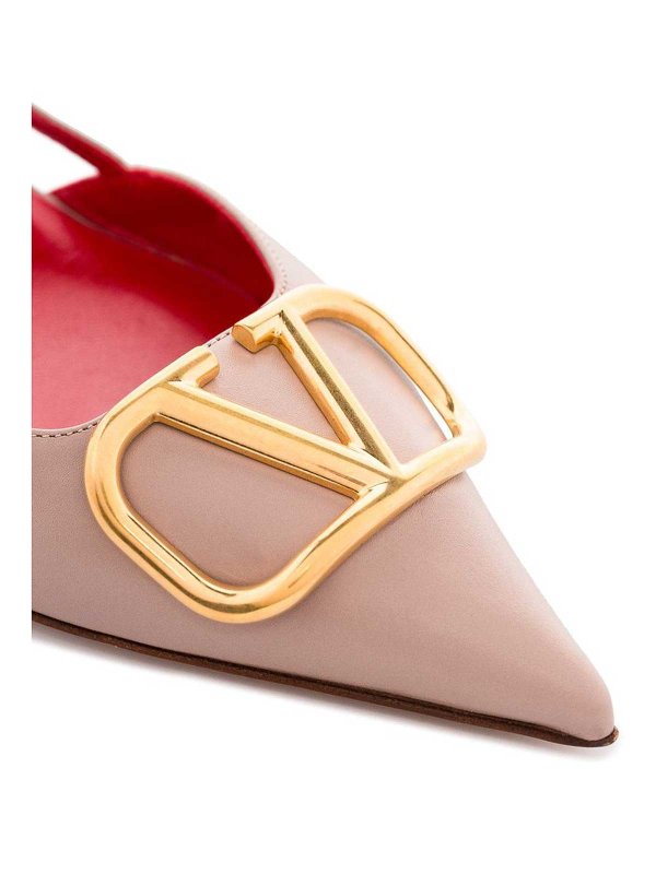 Vlogo Signature Leather Slingback Pumps shop online: VALENTINO GARAVANI