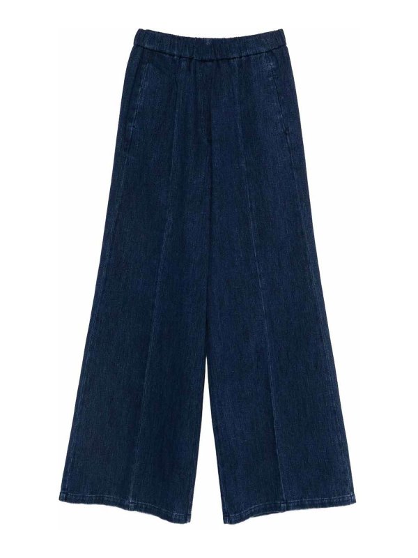 FORTE FORTE: カジュアルトラウザー - カジュアルパンツ - ブルー