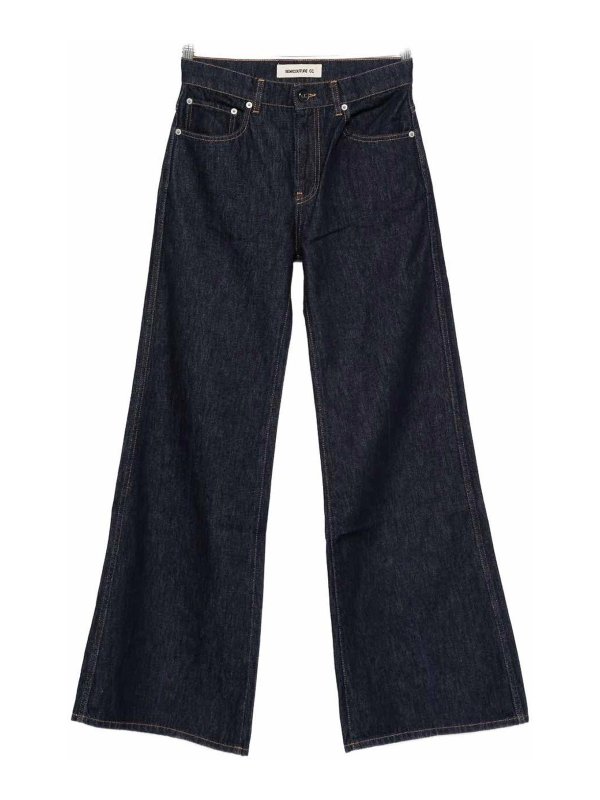 Semicouture: Jeans Rectos - Vaqueros Rectos - Gris