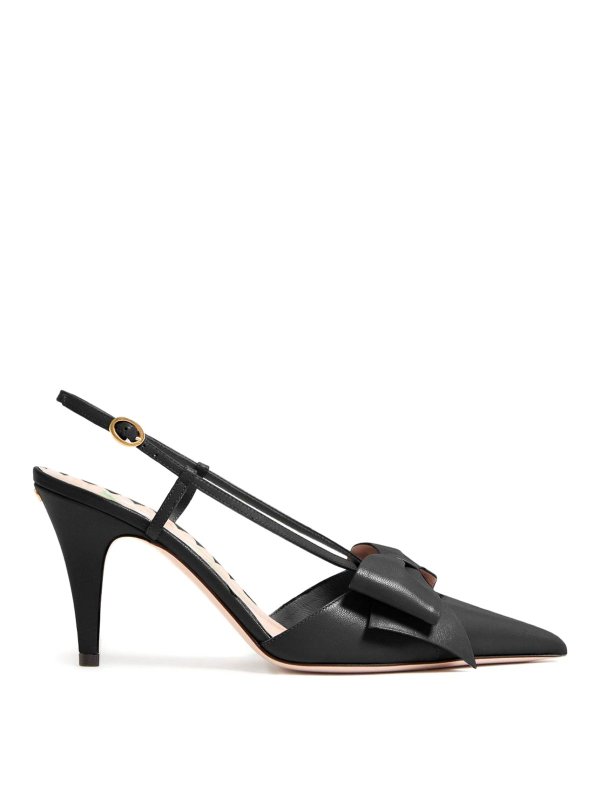 VALENTINO GARAVANI: court shoes - Bowow Leather Slingback Pumps