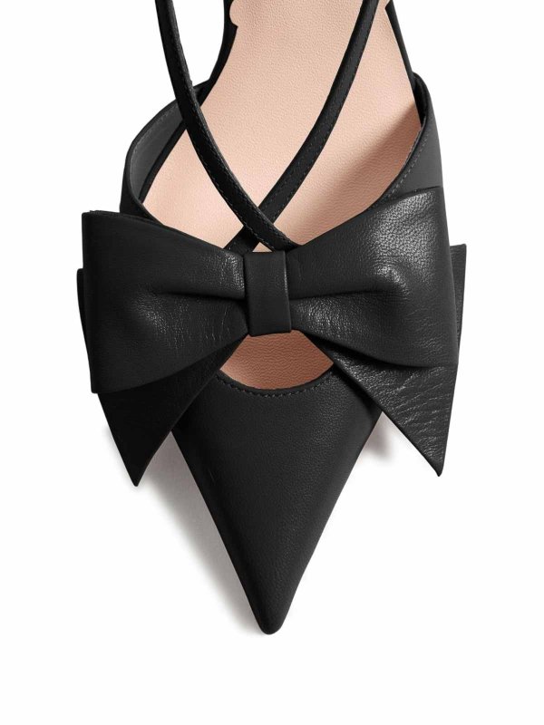 The Best Shops VALENTINO GARAVANI: Bowow Leather Slingback Pumps