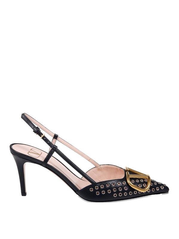 VALENTINO GARAVANI: court shoes - Vlogo Signature Leather Pumps