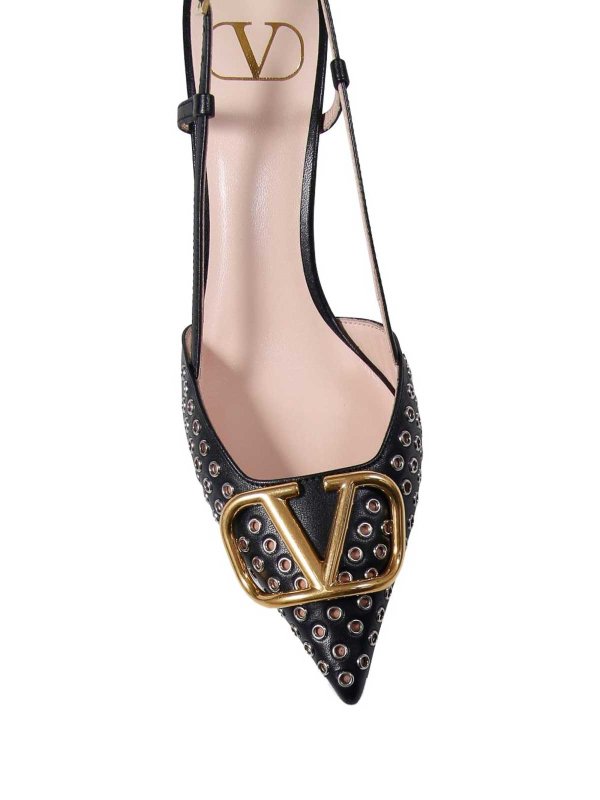 Vlogo Signature Leather Pumps shop online: VALENTINO GARAVANI