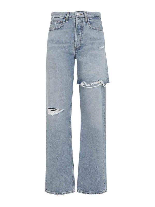 AGOLDE: Jeans à jambe droite - Jean Droit - Bleu