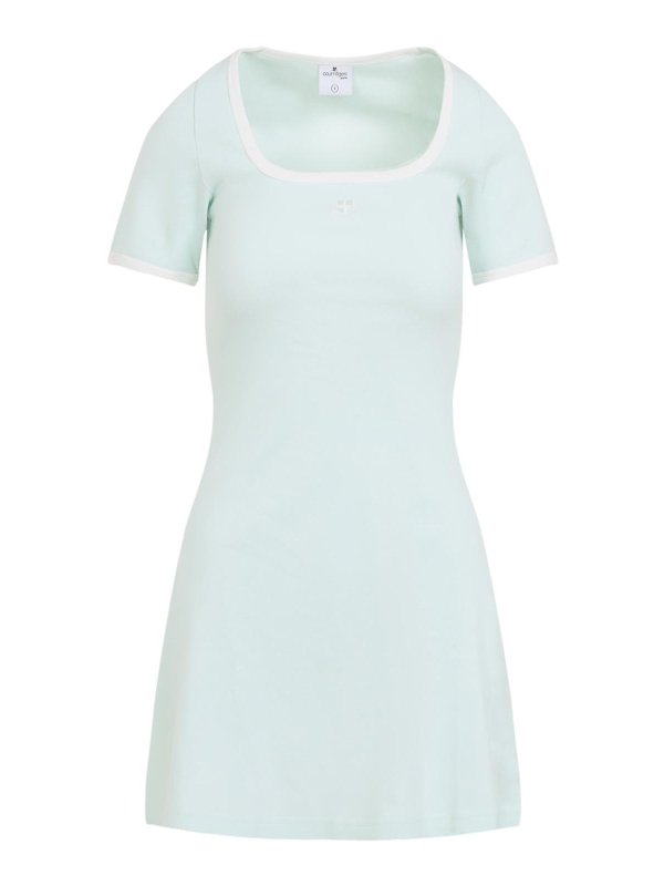 Courreges: Robe longueur genou - Robe Au Genou - Vert Clair