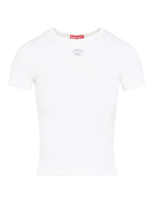 DIESEL: Camisetas - Camiseta - Crema