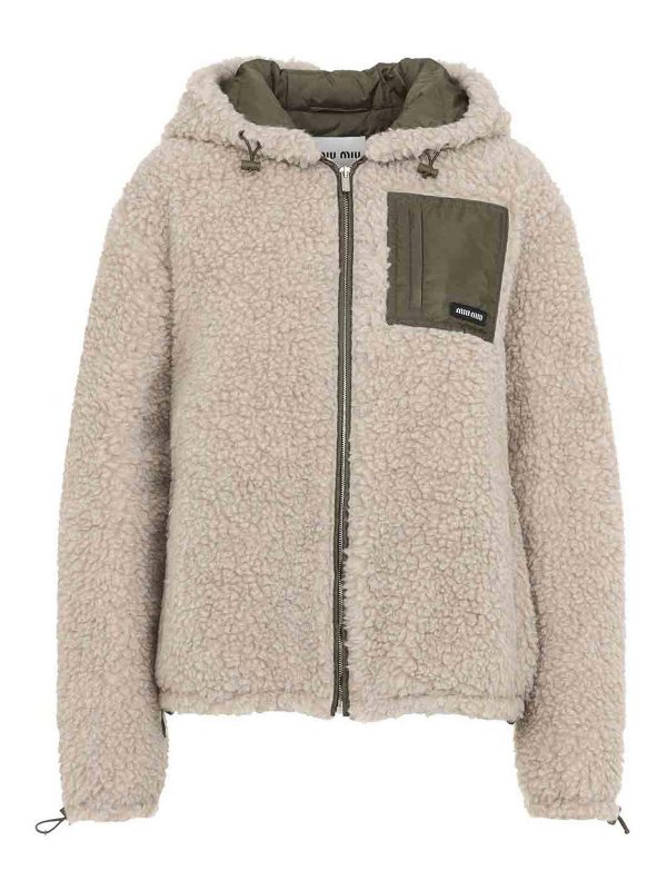 MIU MIU: padded jackets - Wool Blouson Jacket