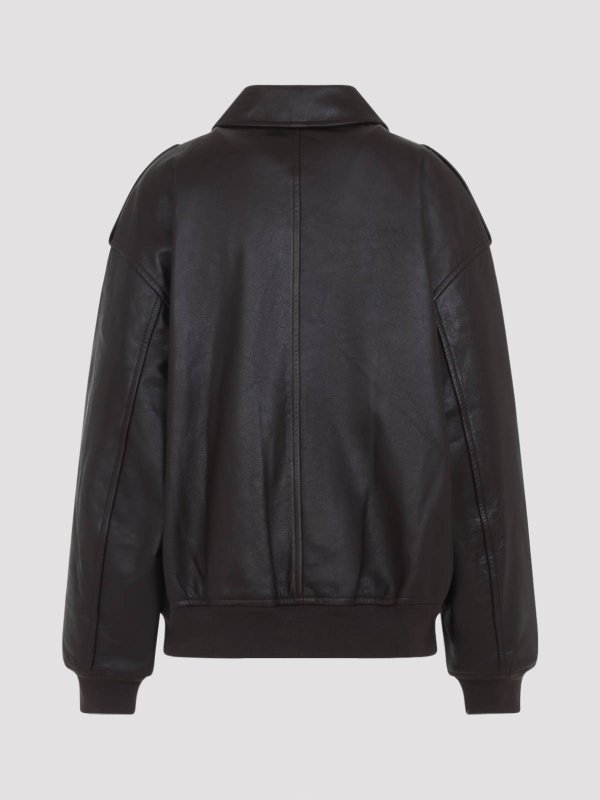 THE FRANKIE SHOP: レザージャケット online - レザージャケット - ブラウン