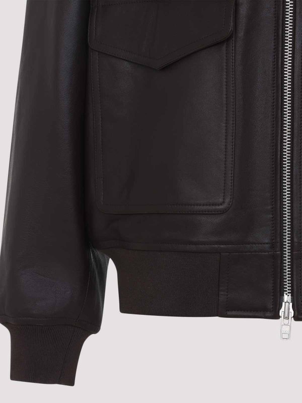 The Best Shops THE FRANKIE SHOP: レザージャケット - レザージャケット - ブラウン