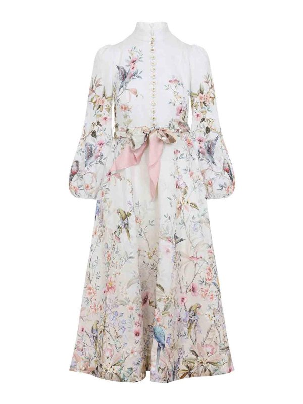 ZIMMERMANN: abiti al ginocchio - Vestito  midi con bottoni Rebellion