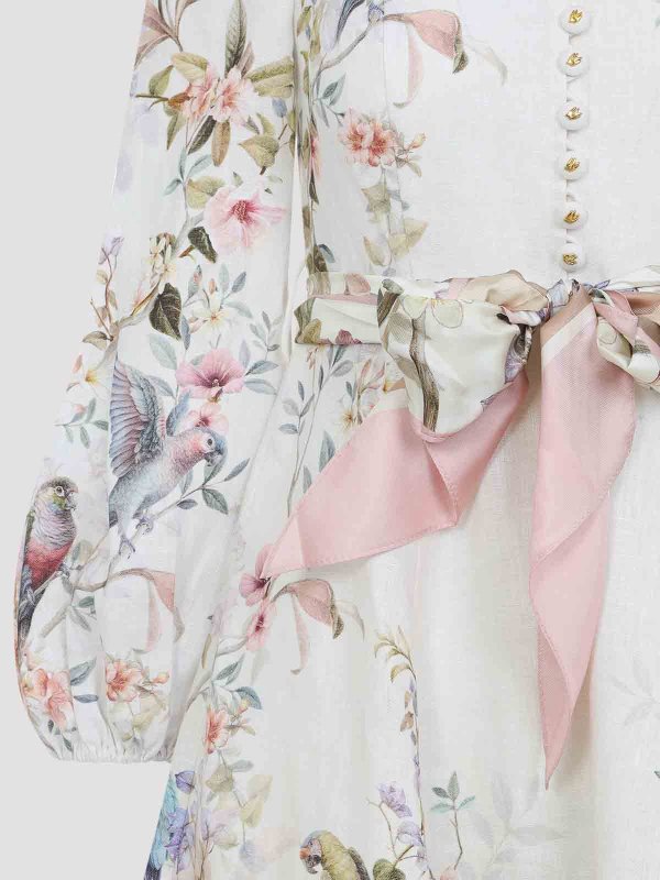 The Best Shops ZIMMERMANN: abiti al ginocchio - Vestito  midi con bottoni Rebellion