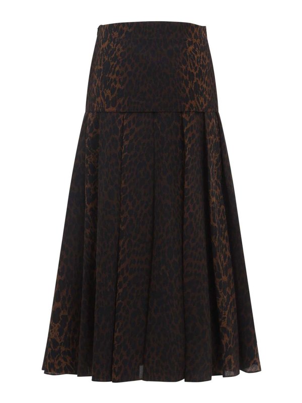 BALENCIAGA: ニーレングススカート＆ミディ丈 - 膝丈/ミディスカート - ブラウン