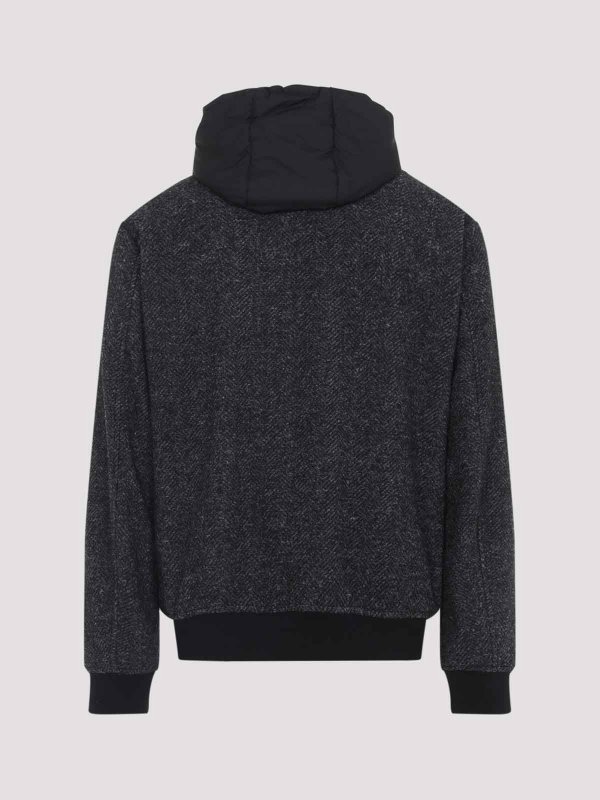 CANALI: bombers online - Hoodie Bomber Jacket