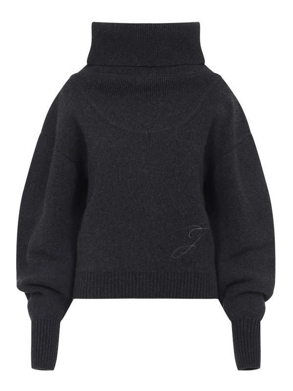 JACQUEMUS: Suéteres con cuello pico - Suéter Cuello Redondo - Gris Oscuro