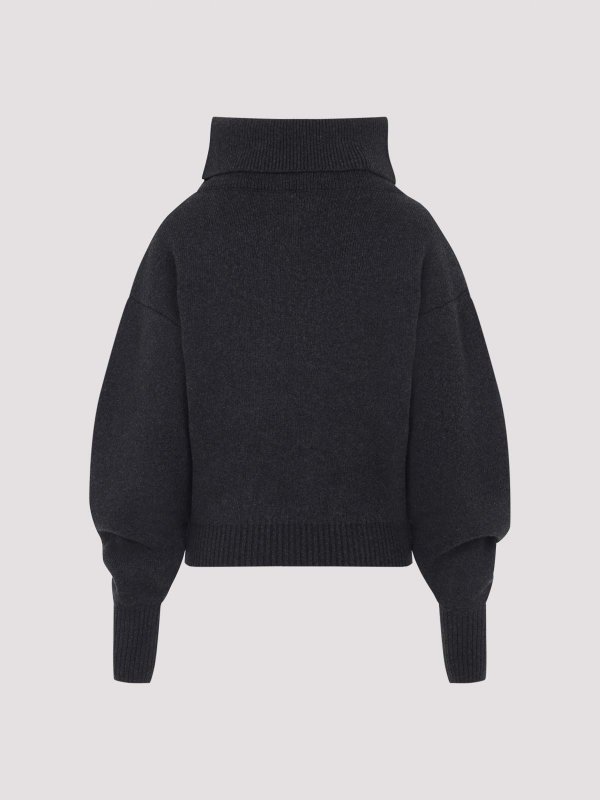 JACQUEMUS: Suéteres con cuello pico online - Suéter Cuello Redondo - Gris Oscuro