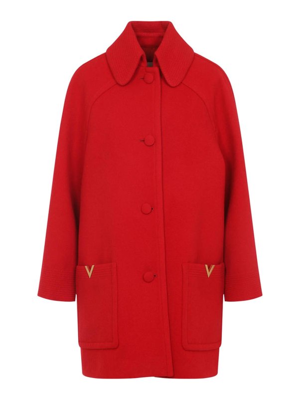 VALENTINO: knee length coats - Virgin Wool Coat