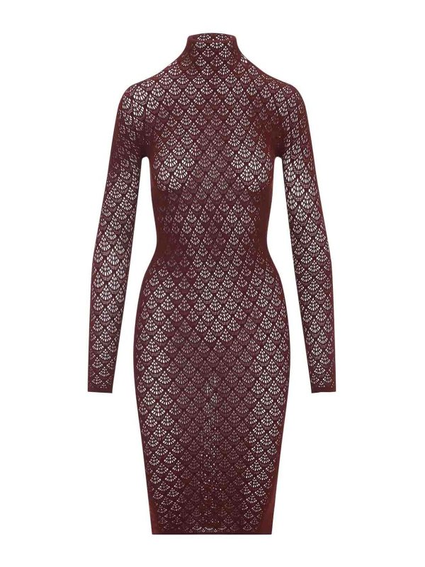 WOLFORD: short dresses - Mermaid Net Mini Dress