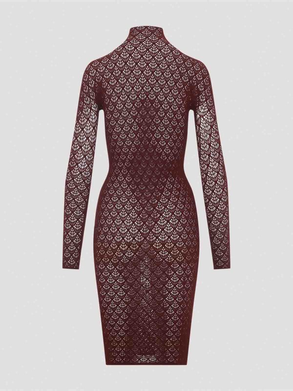 WOLFORD: short dresses online - Mermaid Net Mini Dress
