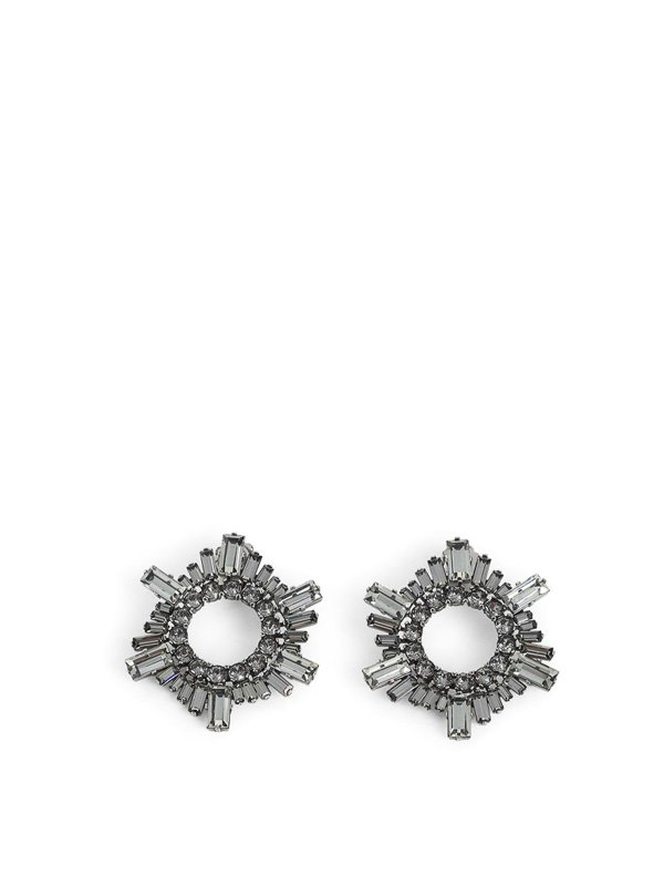 AMINA MUADDI: Pendientes - Pendientes - Negro