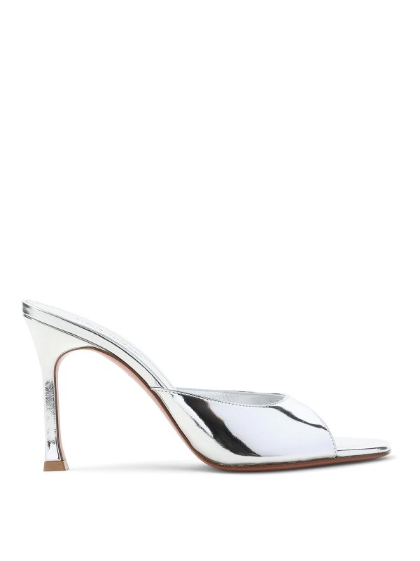 AMINA MUADDI: ロファー＆スリッパ - ローファー - 銀