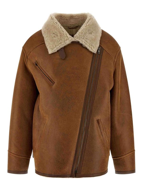 ISABEL MARANT: レザージャケット online - レザージャケット - ブラウン