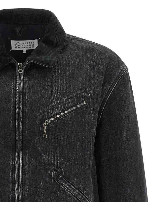 The Best Shops Maison Margiela: Jeansjacken - Jeansjacke - Schwarz