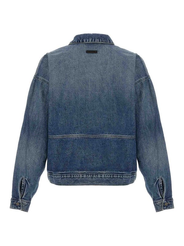 FEAR OF GOD: Vestes en denim online - Veste En Jean - Bleu