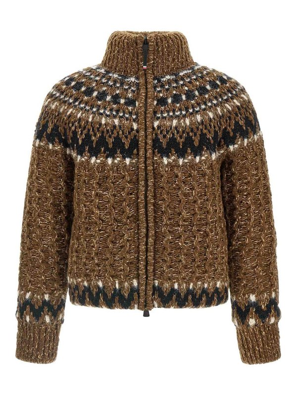 MONCLER: Chaquetas y Chaquetones acolchados - Chaqueta Alcochada - Marrón