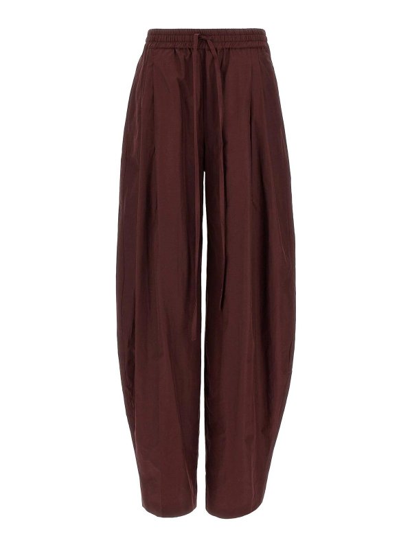 THE ANDAMANE: カジュアルトラウザー - フレアジーンズ - ダークレッド