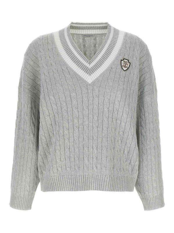 BRUNELLO CUCINELLI: クルーネック - クルーネック - グレー