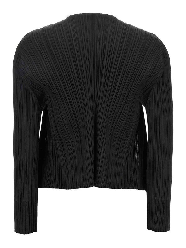 PLEATS PLEASE ISSEY MIYAKE: カーディガン online - カーディガン - 黒