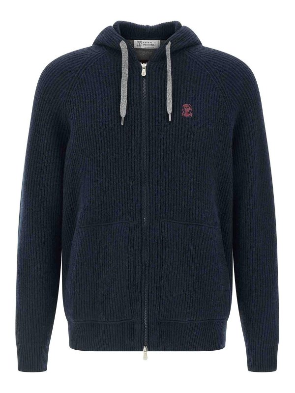BRUNELLO CUCINELLI: Cardigans - Cardigan - Blau