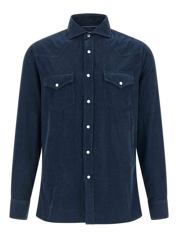 BRUNELLO CUCINELLI: Chemises - Chemise - Bleu