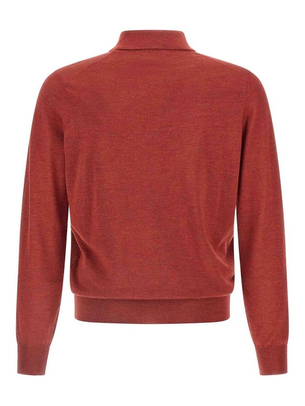 BRUNELLO CUCINELLI: polo shirts online - Shaved Knit Polo Shirt