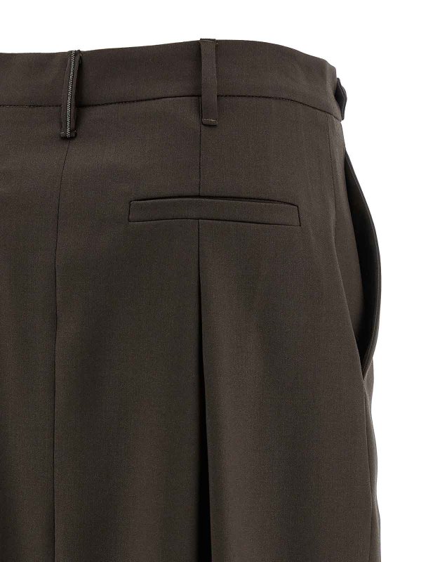 Jupe Midi - Marron shop online: BRUNELLO CUCINELLI