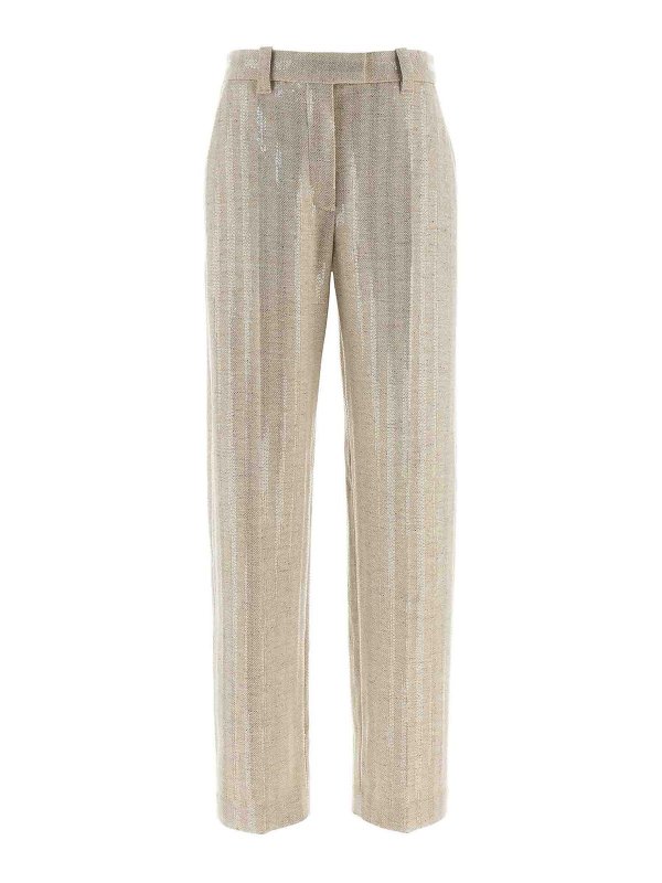 BRUNELLO CUCINELLI: casual trousers - Herringbone Pants