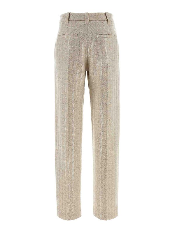 BRUNELLO CUCINELLI: casual trousers online - Herringbone Pants
