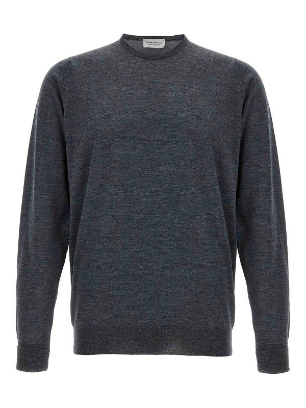 JOHN SMEDLEY: Strickpullover mit Rundhalsausschnitt - Rundhalspullover - Braun