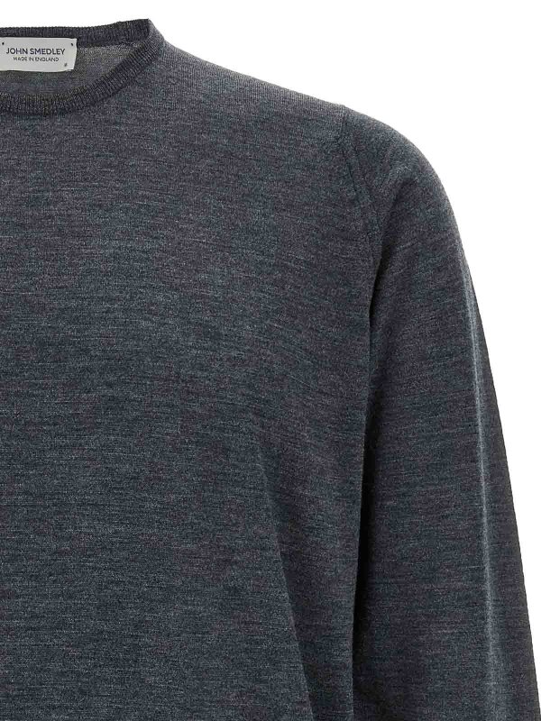 The Best Shops JOHN SMEDLEY: Strickpullover mit Rundhalsausschnitt - Rundhalspullover - Braun