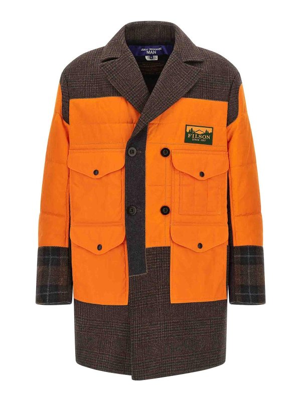 JUNYA WATANABE: padded coats - Filson X  Patchwork Coat