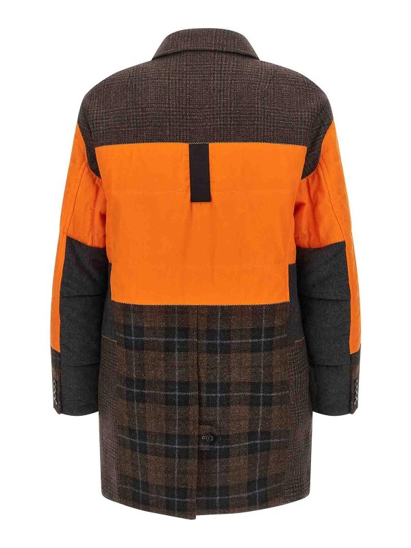 JUNYA WATANABE: padded coats online - Filson X  Patchwork Coat