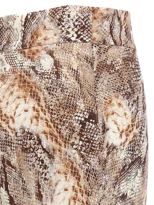 膝丈/ミディスカート - ブラウン shop online: L