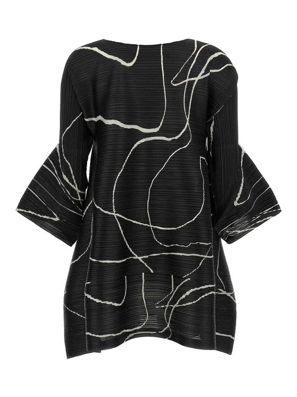 PLEATS PLEASE ISSEY MIYAKE: ニーレングスドレス online - 膝丈ドレス - 黒