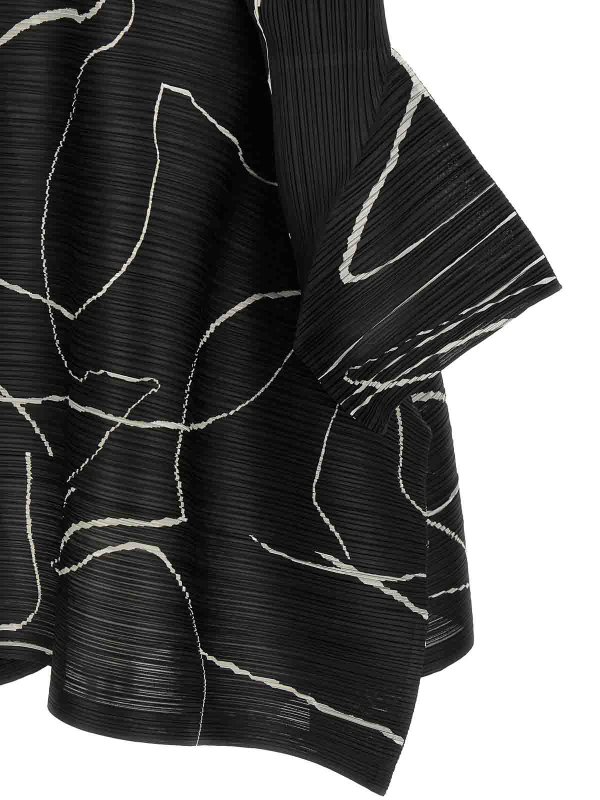 膝丈ドレス - 黒 shop online: PLEATS PLEASE ISSEY MIYAKE